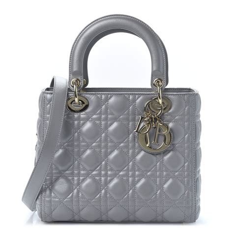 lady dior grey lambskin|grey cannage lambskin.